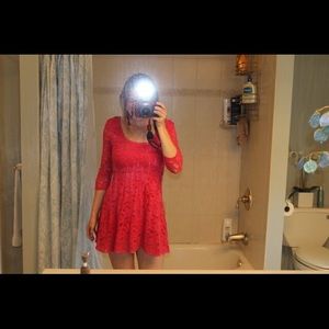 FREE PEOPLE Lacey pink dress!